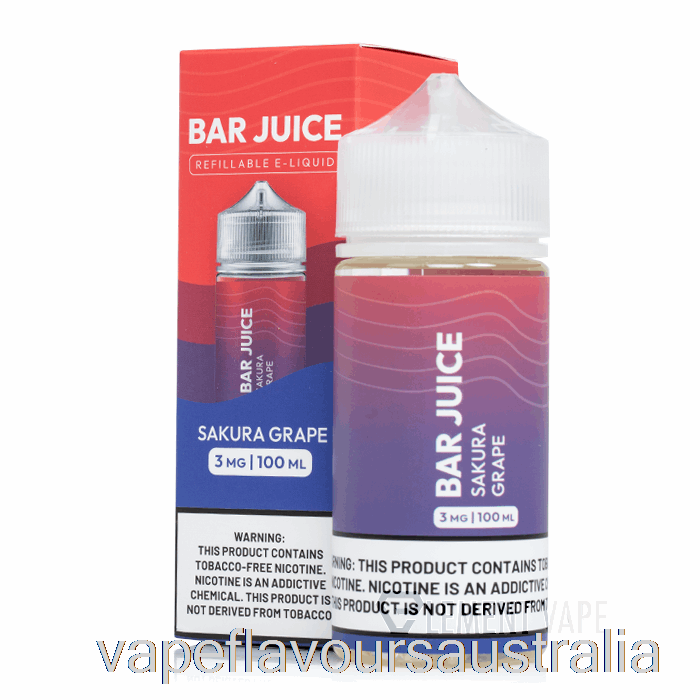 Vape Australia Sakura Grape - Bar Juice - 100mL 0mg